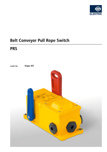 Belt Conveyor Pull Rope Switch PRS