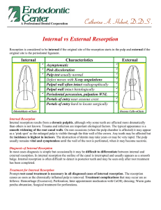 Internal vs External Resorption