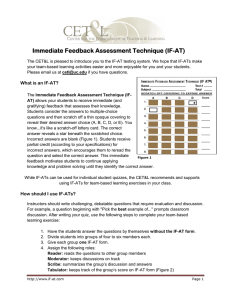 Immediate Feedback Assessment Technique (IF-AT)