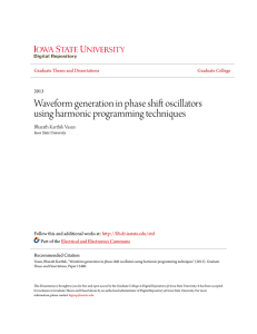 Waveform generation in phase shift oscillators using harmonic