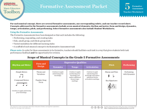 Formative Assessment: Form and Design