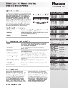 Mini-Com® All Metal Shielded Modular Patch Panels