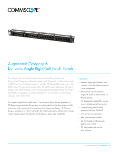 Augmented Category 6 Dynamic Angle Right/Left Patch Panels