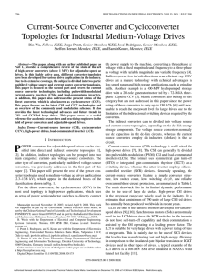 Current-Source Converter and Cycloconverter Topologies for