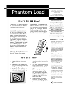 Summary Sheet - Phantom Load