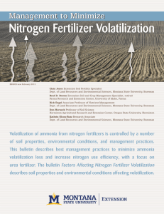 Nitrogen Fertilizer Volatilization