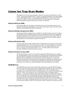 Linear Ion Trap Scan Modes
