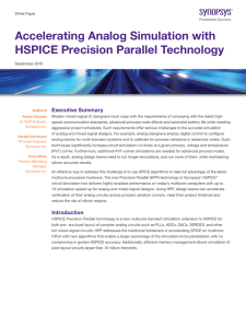 Accelerating Analog Simulation with HSPICE Precision