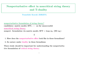 Nonperturbative effect in noncritical string theory and T