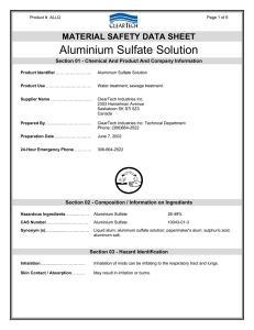 Aluminium Sulfate Solution