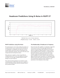 Headroom Predictions Using B-Noise in MAPP XT