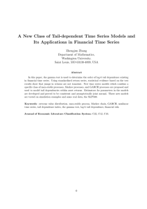 A New Class of Tail-dependent Time Series Models and Its