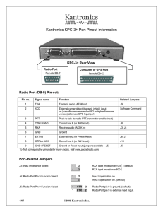 Kantronics KPC-3+ Port Pinout Information