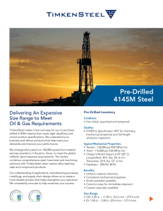 Pre-Drilled 4145M Steel
