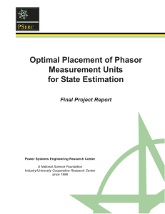 Optimal Placement of Phasor Measurement Units for State Estimation