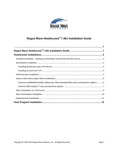 Rogue Wave HostAccess 7.40J Installation Guide