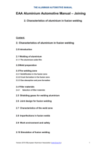 Aluminium Fusion Welding