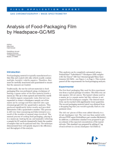 Analysis of Food-Packaging Film by Headspace (GC/MS)