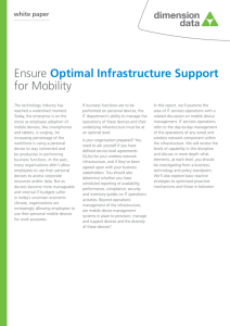 Ensure Optimal Infrastructure Support for Mobility