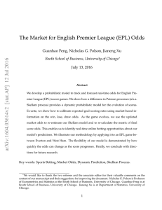The Market for English Premier League (EPL) Odds arXiv
