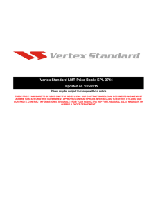 Vertex Standard LMR Price Book: EPL 3744