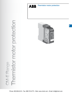 ABB Thermistor Motor Protection Relays