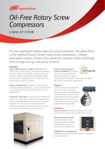 Oil-Free Rotary Screw Compressors