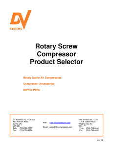 Rotary Screw Compressor Product Selector