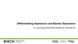 Differentiating Depression and Bipolar Depression