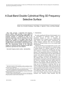 A Dual-Band Double Cylindrical Ring 3D Frequency