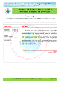 11-Level Multilevel Inverter with Reduced Number of Switches