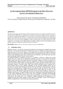 an inverted sine pwm scheme for new eleven level inverter topology