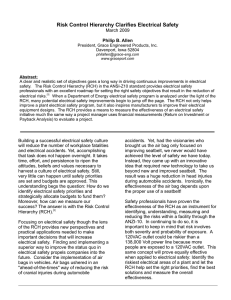 Risk Control Hierarchy Clarifies Electrical Safety