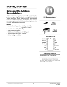 MC1496, MC1496B Balanced Modulators/ Demodulators