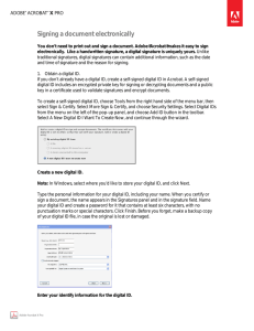 Signing a Document Electronically