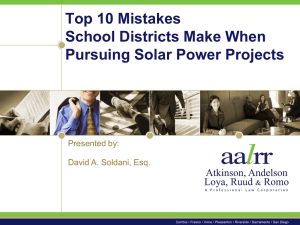 Top 10 Mistakes School Districts Make When Pursuing Solar Power