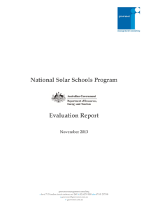 National Solar Schools Program Evaluation Report