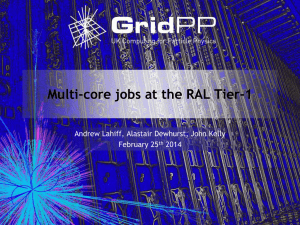 Multi-core jobs at the RAL Tier-1