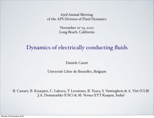 JS.00001: Dynamics of electrically conducting fluids