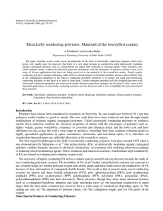 Electrically conducting polymers: Materials of the twentyfirst century