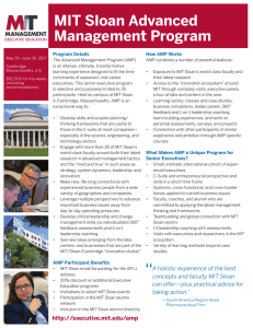 MIT Sloan Advanced Management Program