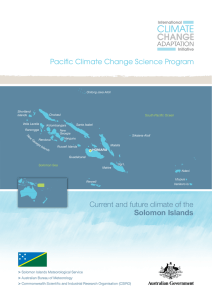 Current and future climate of the Solomon Islands