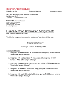 Lumen Method Calculation Assignment