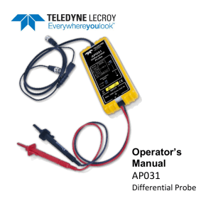 AP031 Differential Probe Operator`s Manual