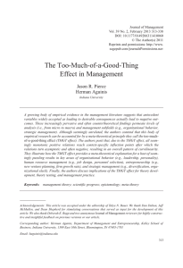 The Too-Much-of-a-Good-Thing Effect in Management