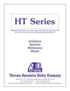 HT Manual - Thermo-Dynamics Boiler Co.