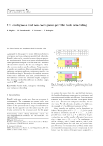 On contiguous and non-contiguous parallel task scheduling