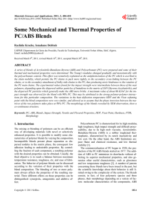 Some Mechanical and Thermal Properties of PC/ABS Blends