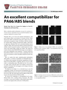 An excellent compatibilizer for PA66/ABS blends