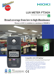 Hioki FT3424 Lux Meter Preview Catalog
